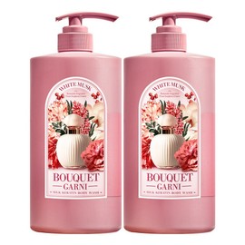 Bouquet Garni Moisture Body Wash White Musk Fragrance, 1L, 2 Pieces / 부케가르니 모이스처 바디워시 화이트머스크향, 1L, 2개