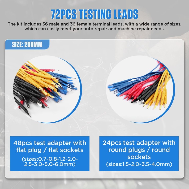 Multimeter Test Leads Kit 104PCS Multimeter Leads Kit Multi Function