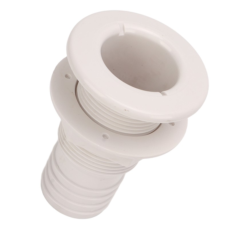 2in Through Hull Fitting Straight Drain Hose Polypropylene Inner Beam
