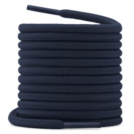 DELELE Round Shoelaces for Athletic Boot: Navy Blue Hiking Shoe Laces for Men&Women 47 inch 2 Pair
