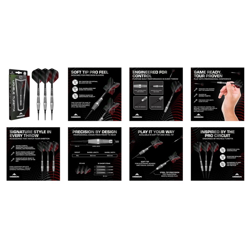 Mission Michele Turetta 90% Soft Darts