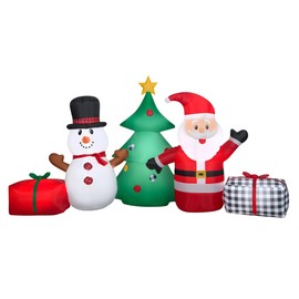 Holiday Time 9 ft. Wide Inflatable - Snowman and Santa