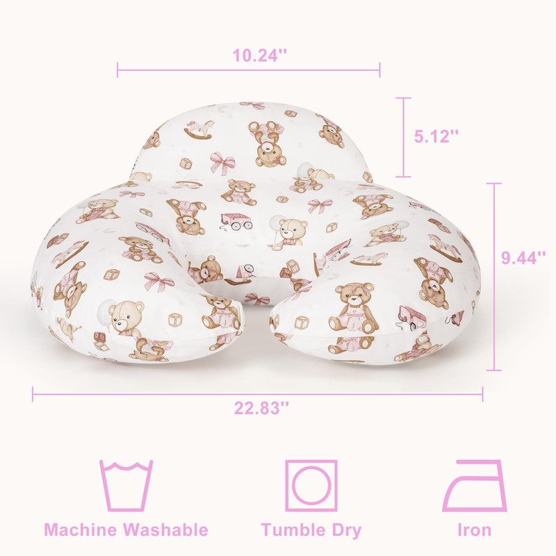 AMASKY Nursing Pillow, Breastfeeding Pillows, with Removable Pillow Cover, Machine