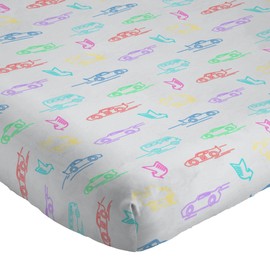 Jay Franco Kids Sheet Set Includes Sheets and Pillow Cover - 100% Microfiber Bedding and Room Decor, Gray - Cars, 4 Piece Queen