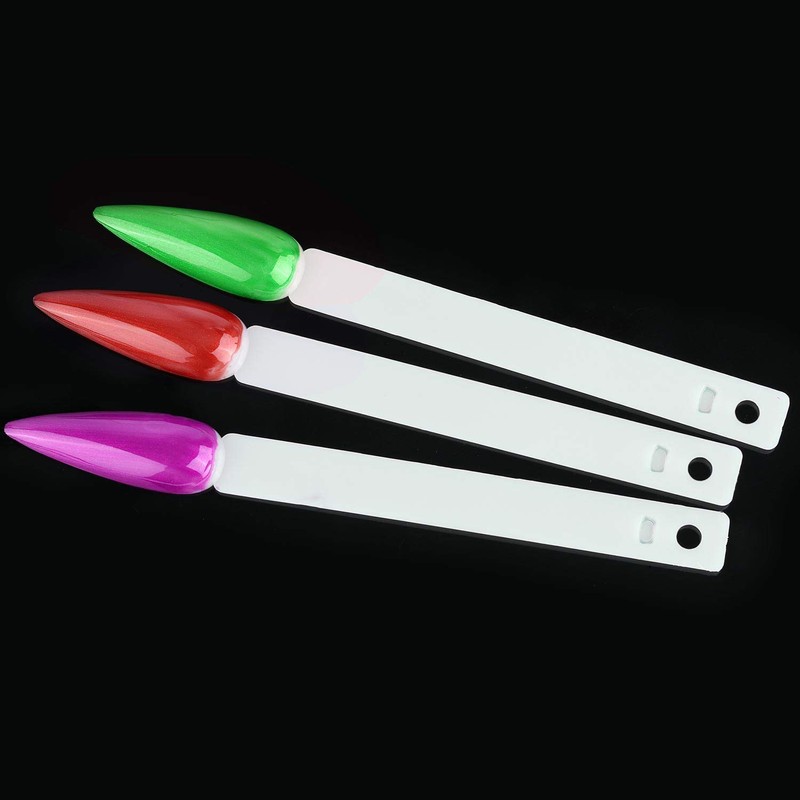 160 Pcs Stiletto Nail Swatch Sticks Practice Nail Sample Sticks