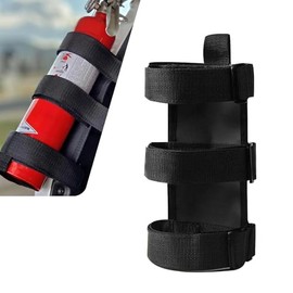 WZP - Soporte de montaje para extintor de incendios con barra enrollable, soporte ajustable para extintor de incendios, accesorios para Jeep Wrangler 1965-2026 JL JK JKU TJ CJ (negro)