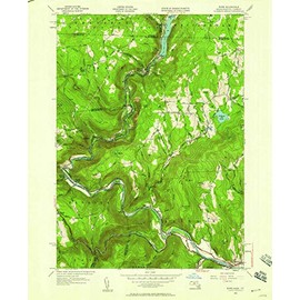 YellowMaps Rowe MA topo map, 1:24000 Scale, 7.5 X 7.5 Minute, Historical, 1944, Updated 1958, 26.9 x 22 in - Polypropylene