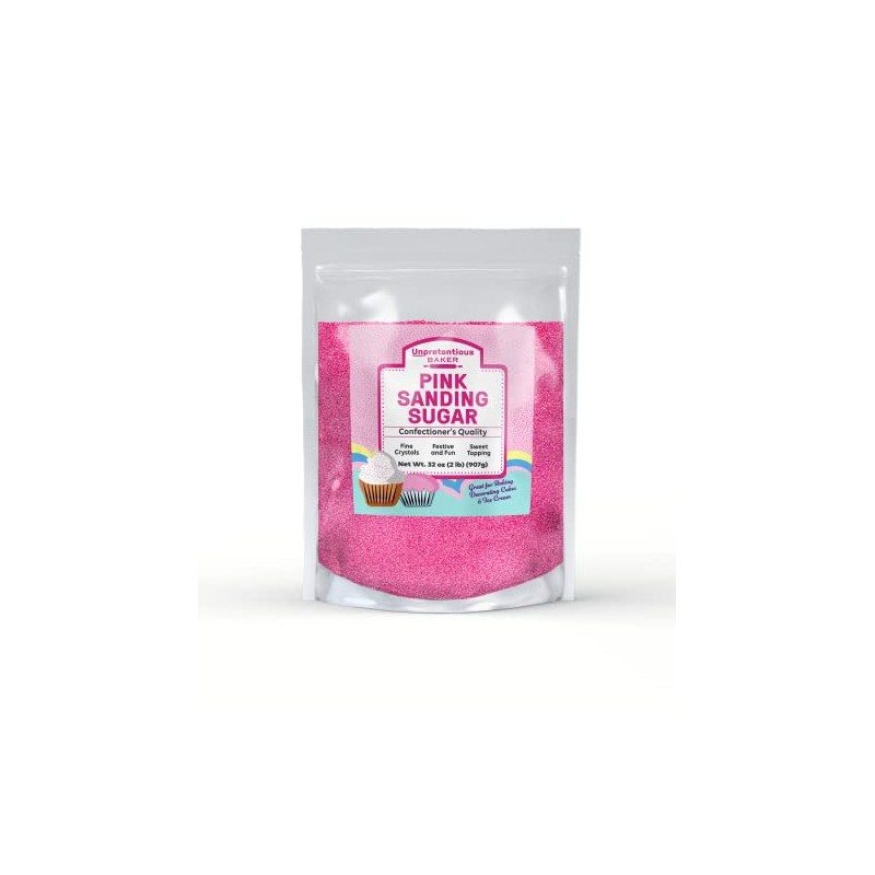 Unpretentious Pink Sanding Sugar, Colorful Sugar Crystals for Festive Holiday