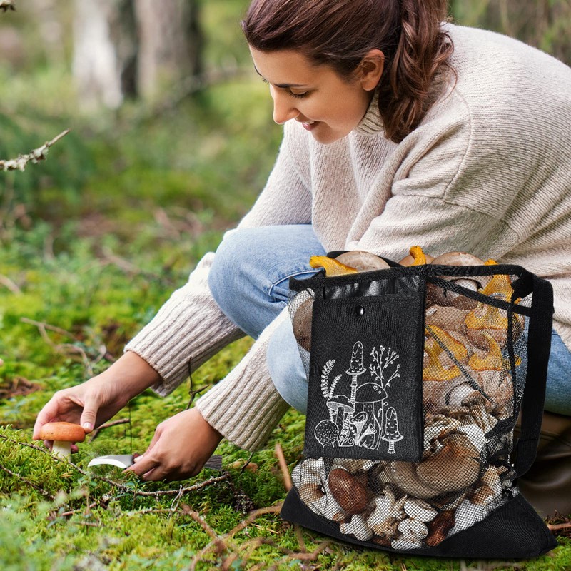 Seajan 18 Pcs Mushroom Foraging Kit with Hunting Bag, Knife