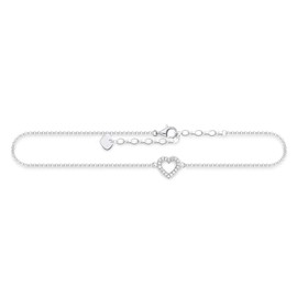 Thomas Sabo Women Anklet Heart 925 Sterling Silver AK0007-051-14-L27v