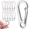 10 Pcs Carabiner Mini Carabiner Snap Hook SUS420J2 Stainless Steel