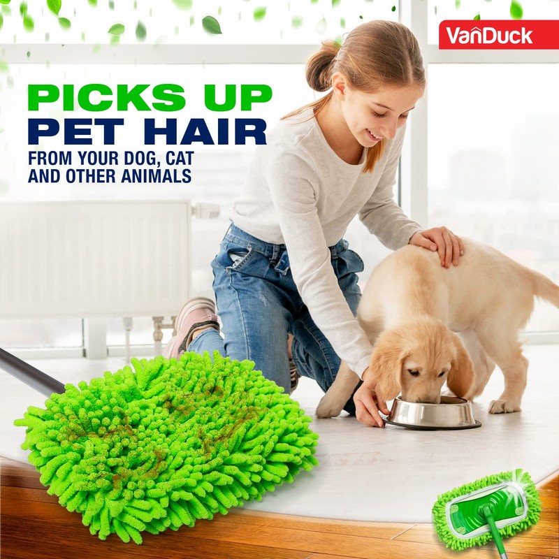 VanDuck Dust Mop Refill Compatible with Swiffer Sweeper (6 Pack)
