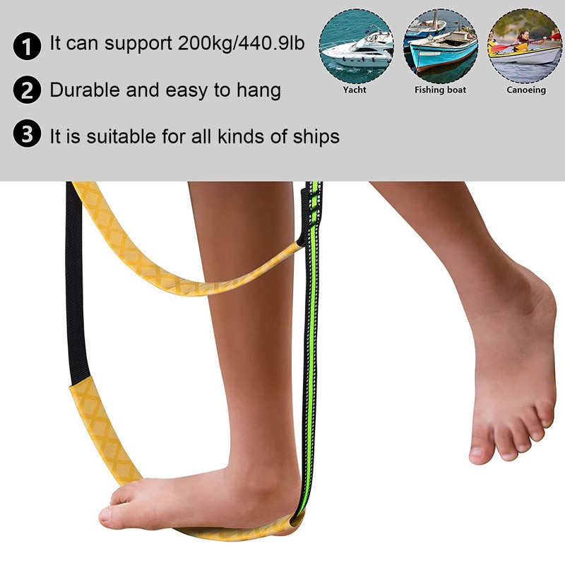 Marine Rope Ladder Foldable 3 Steps Strong Load Bearing Inflatable