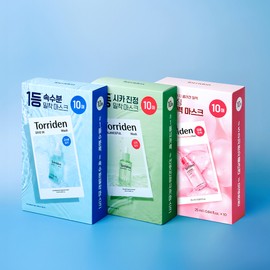 [Total 30 sheets] Toriden Dive-in Moisture Mask (10 sheets) + Balanced Calming Mask (10 sheets) + Cell Maging Pore Elasticity Mask (10 sheets) [총30매] 토리든 다이브인 수분 마스크(10매) + 밸런스풀 진정 마스크(10매) + 셀메이징 모공 탄력 마스크(10매)