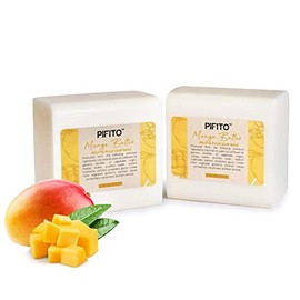 Pifito Mango Butter Melt and Pour Soap Base (2 lb) │ Premium 100% Natural Glycerin Soap Base │ Luxurious Soap Making Supplies