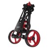 Caddymatic Golf Continental 3 Wheel Folding Golf Push/Pull Cart Black/Red