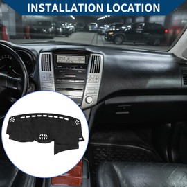 Hihaha Dash Cover for RX330 2004-2006 / Center Console Dashboard Cover/Non-Slip/Flannel / 1 Pcs Black