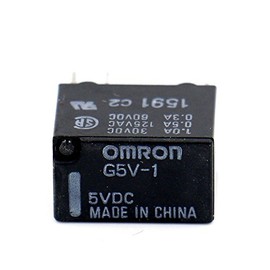 Omron Electronic Components G5V-1 DC5 Relay; E-Mech; Low Signal; SPDT; Cur-Rtg 1A; Ctrl-V 5DC; Vol-Rtg 125/60AC/DC; PCB Mnt