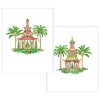 Caspari Christmas Pagodas Assorted Embossed Boxed Note Cards - 20