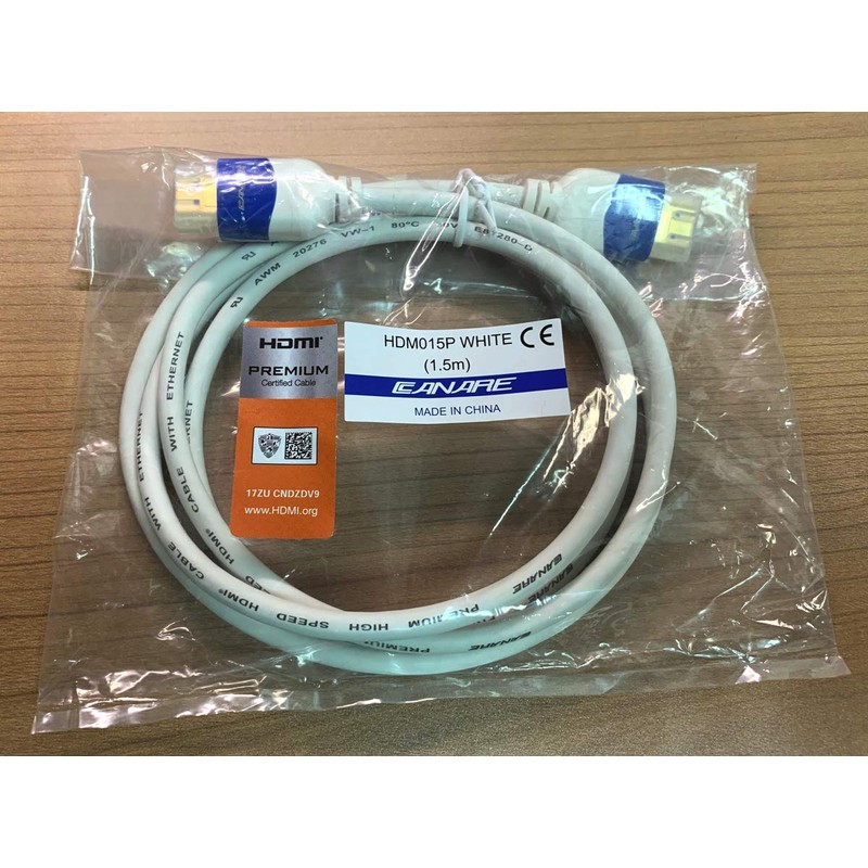CANARE 4k/60p/18Gbps HDMI Cable HDM05P WHITE (5.0m)