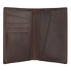 Polare Functional RFID Blocking Leather Passport Holder Travel Bifold Wallet