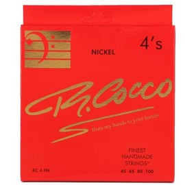R.Cocco RC4FN (45-100) Electric Bass Strings Made in Italy Handmade Nickel for 4 Strings