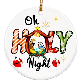 O Holy Night, Nativity Ornaments, Christian Ornaments for Christmas Tree, Baby Jesus Ornament, Religious Christmas Ornaments, Christian for Women