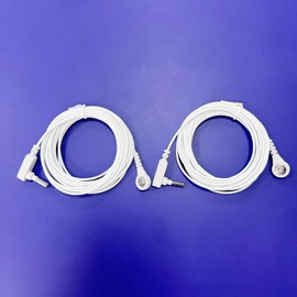 2 Pack Grounding Wires, 15 Ft Grounded Cords for Replacement Grounding Sheets Cable, Fits All Popular Grounding Products, Such as Grounding Pads, Pillowcase, Wristbands