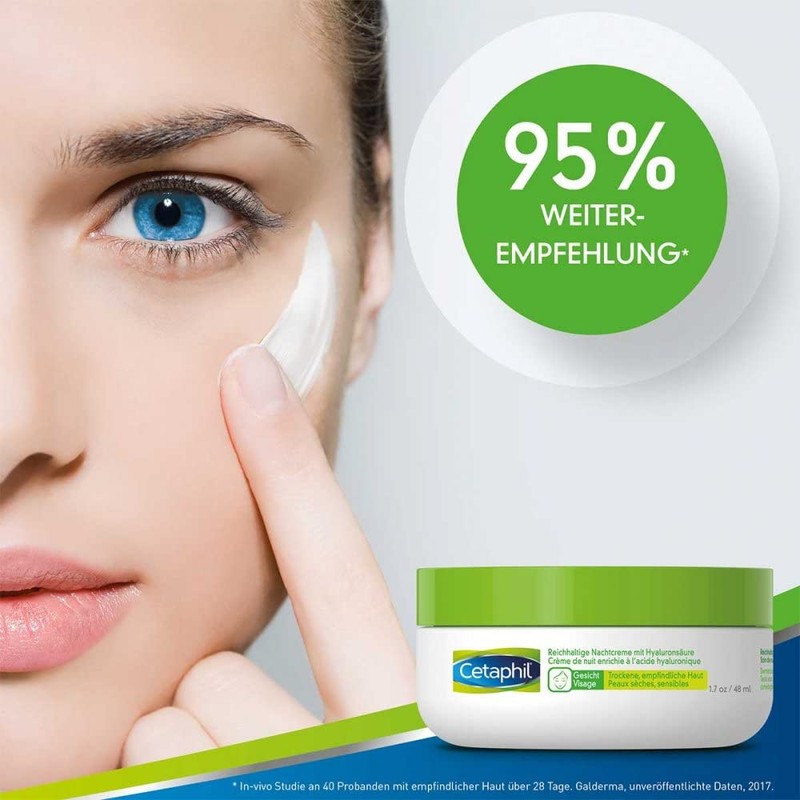 CETAPHIL Rich Night Cream with Hyaluronic Acid 48 g