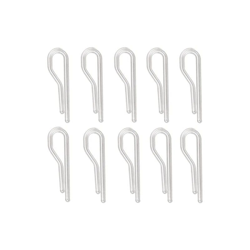 100pcs U Shape Clear Durable Plastic Alligator Clips Shirts Folding