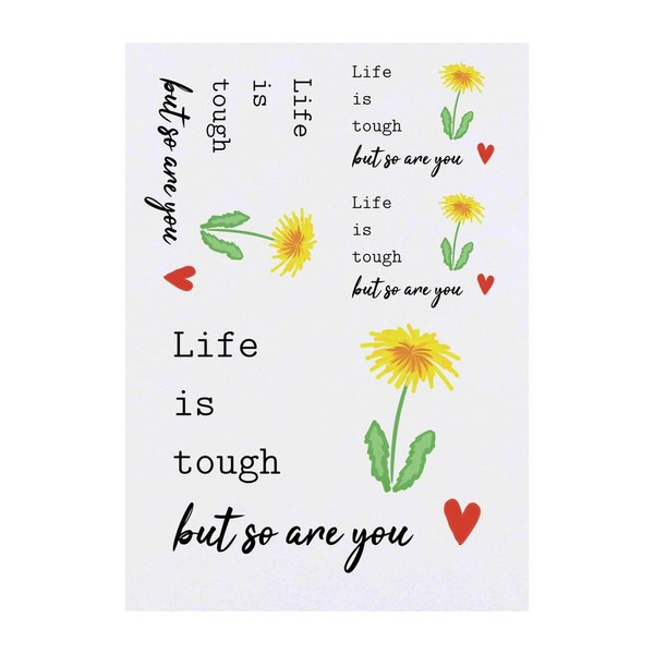 Azeeda 4 x 'Das Leben ist hart' Temporäre Tattoos -