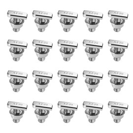 Pack of 20 Stainless Steel A2-70 Hammer Head Screws M8 x 20 mm with Flange Nuts M8 - Rustproof for PV Solar Assembly, Greenhouse, Aluminium Profiles & T-Slot Rails (8 mm)