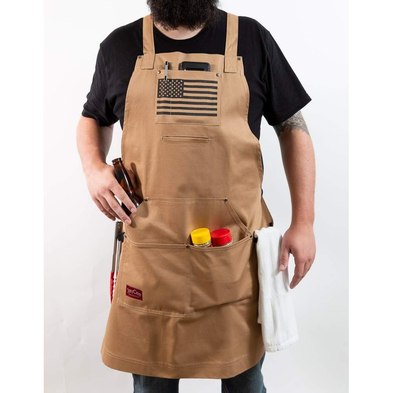 JayCee's Perfect Apron for BBQ, Grill, Chef, Hobby, Garden, or