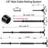 BLIKA 10 Pair 1/8" Black Cable Railing Kit Swage Toggle