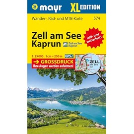 Mayr Wanderkarte Zell am See, Kaprun XL 1:25.000: Wander-, Rad- und Mountainbikekarte, extra grossdruck, reiß- und wetterfest