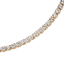 Kistanio Women's Shining Brilliants Bracelet with Zirconia in 3 Colours, Elegant Modern Bracelet Made of Stainless Steel Also for Teens I Bracelet, gold, 16 centimeters, Modern