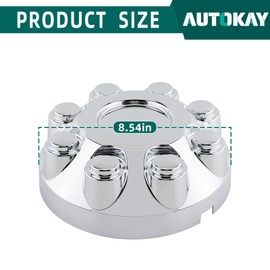 AUTOKAY Wheel Hub Center Cap Chrome for Dodge Ram 2500 3500 2003-2013 Replace 52121450AA 52121450AD