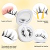 QUEWEL Upgrade Soft-Magnetic-Eyelashes Natural Look, Reusable Magnetic Lashes with Applicator,