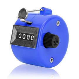 LICQIC 4-digit Clicker Counter, Handheld Counters, Tally Counter, for Counting, Scoring, Knitting, Golf (Blue)