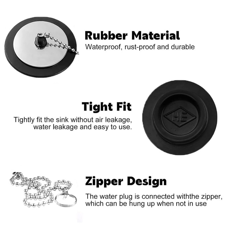 Universal Bath Plug, Sink Plug Replacement, kitchen Sink Plug Drain