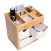 Ninebendstreams Small Bamboo Makeup Organizer（5.7" D x 8" W x