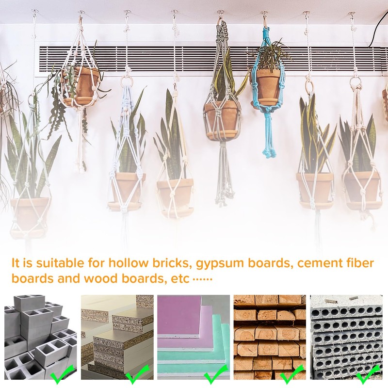 Lyeteung 10 Sets M4 Spring Folding Anchors Tilting Dowels Plasterboard