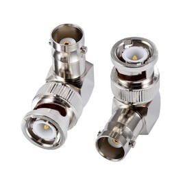 Vecys CB Radio Adapter BNC Adapter BNC Male to Female Right Angle 90 Degree for CB Antenna BNC Antenna CB Antenna CB Antenna 4G Antenna Amateur Radio HD Video HDTV (Pack of 2)