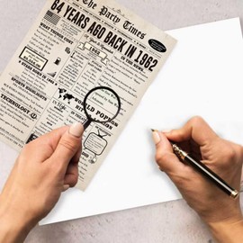 Londue 64th Birthday Card Gifts for Women Men, Large Birthday Gifts for 64 Year Old Mom Dad Husband Wife. Retro 64th Bday Decorations Ideas