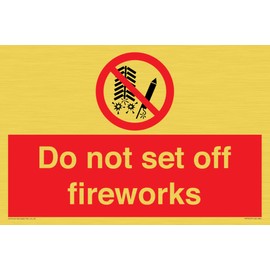 Schild mit Aufschrift"Do not set off firework", 300 x 200 mm, A4L