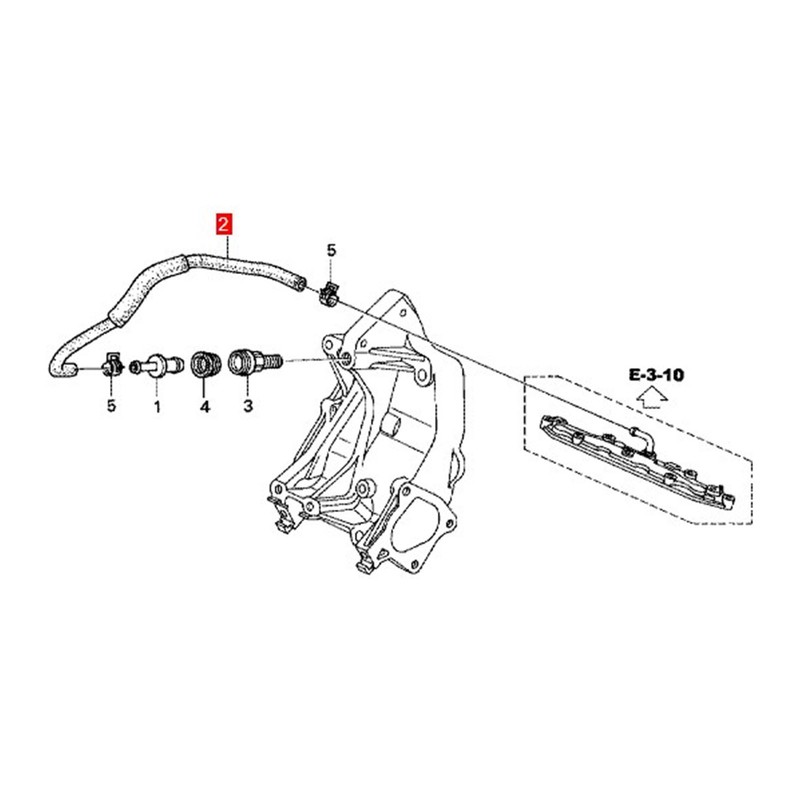 Engine Crankcase Breather Hose 17131 RAA A00 PCV Valve Tube