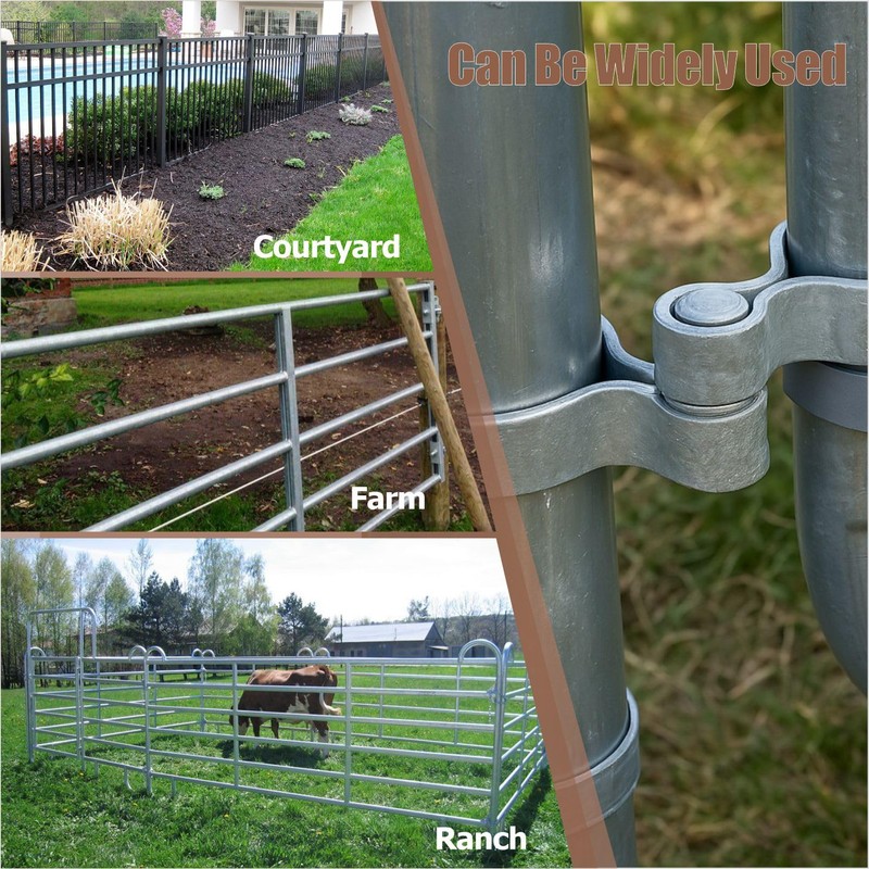 Chain Link Fence Gate Post Hinges - Heavy Duty Galvanized