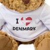 Big Red Egg I LOVE DENMARK FLAG - Teddy Bear