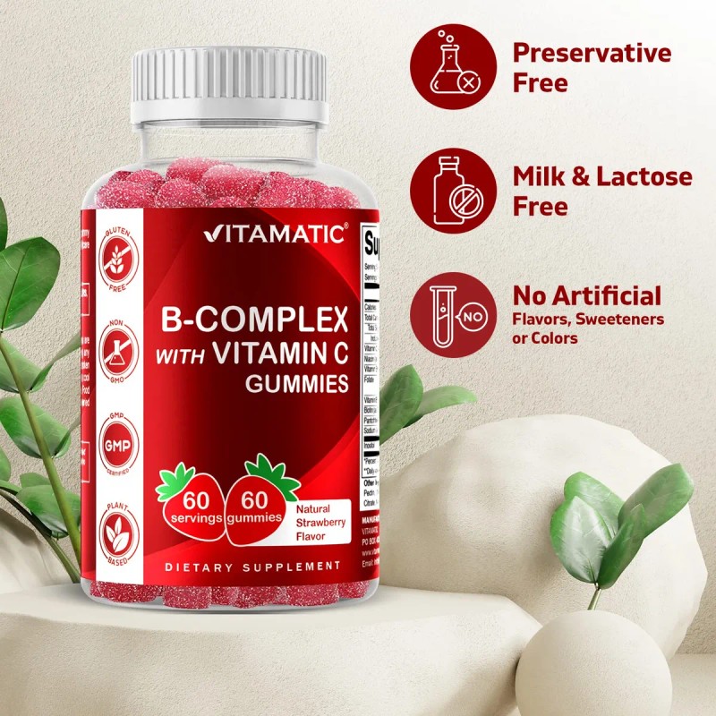 Vitamatic Vitamin B Complex Gomitas Sabor Fresa 60