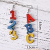 Colorful Three section Crayon Wooden Earrings, Stackable Books Dangle Drop